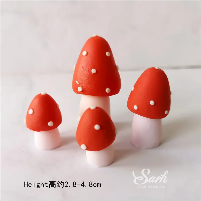 4pc mushrooms Платье, сумка, украшение в виде кролика, морковный венок, Hairball, арка, топперы для торта, день рождения, вечеринка для детей, подарок для выпечки, любовь - Color: 4pc mushrooms