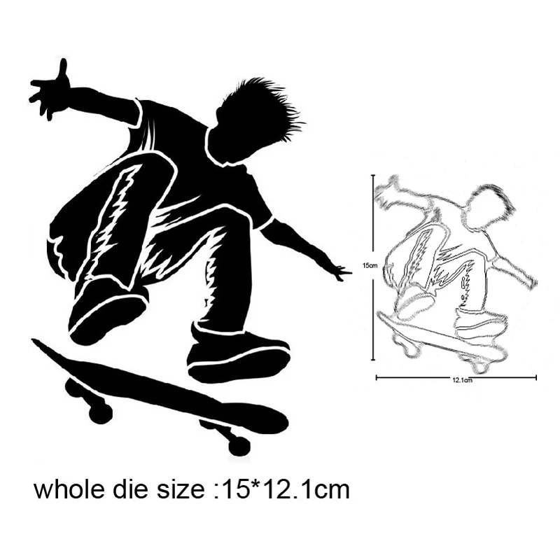 

Skater Boy Metal Cutting Dies for 2020 New Stencils dies DIY Scrapbooking dies Embossing die cuts Album Cards Making Craft dies
