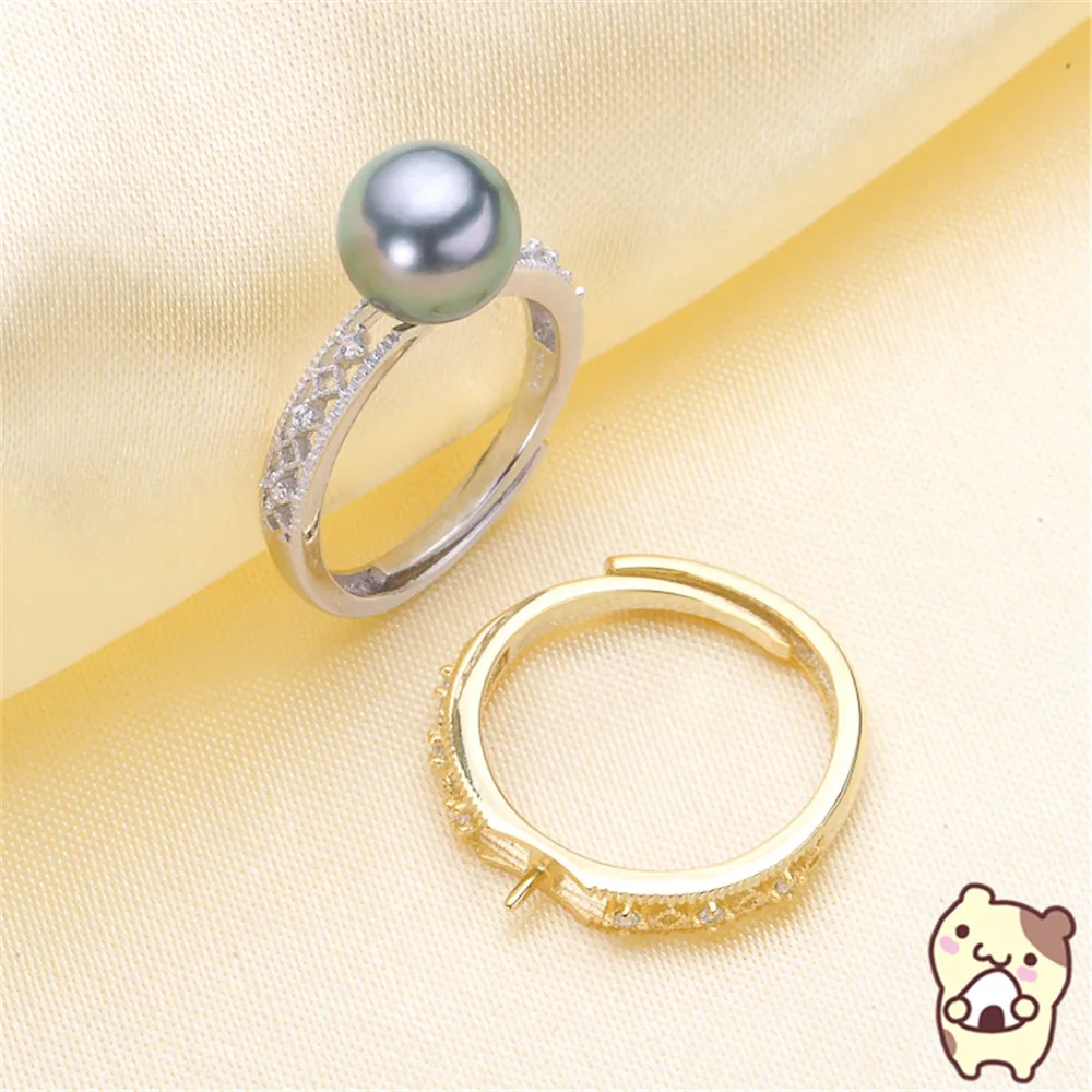Бесплатная доставка Оптовая продажа с посеребрением жемчужное кольцо