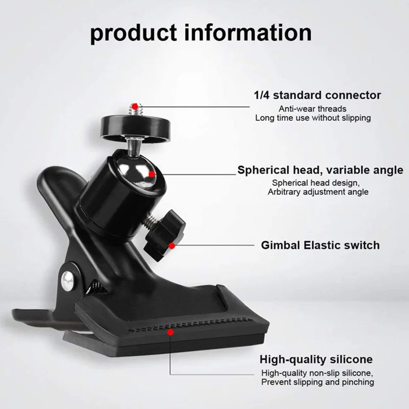 

Newly Guitar Headstock Cell Phone Clamp Clip Mount for Smartphones and Action Cameras S66