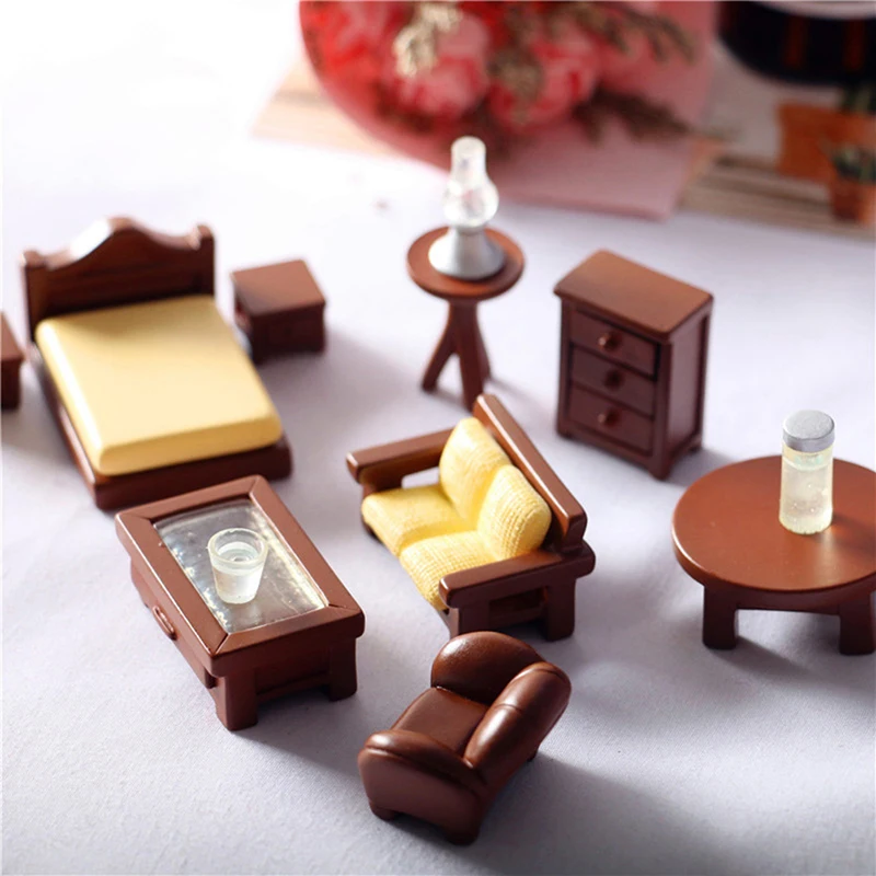 

New 1/12 Dollhouse Mini Wooden Stool Simulation Chair Furniture Model Toys