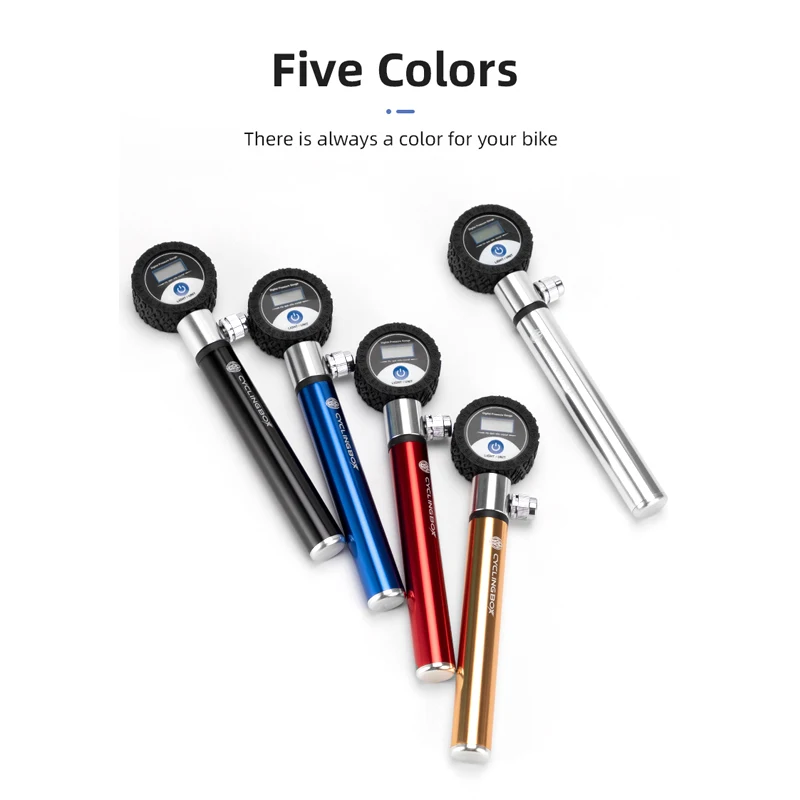 

LCD digital display tire repair kit portable aluminum alloy manual mountain bike pump riding equipment