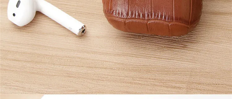 Сумка из натуральной кожи для apple airpod bluetooth беспроводной наушник чехол из крокодиловой кожи чехол для Air pod 1 2 Funda Чехол Коробка