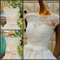 new hot sexy backless bow cap sleeve organza cheap lace wedding dress ball gown 2016 fashionable casamento vestidos bridal gowns