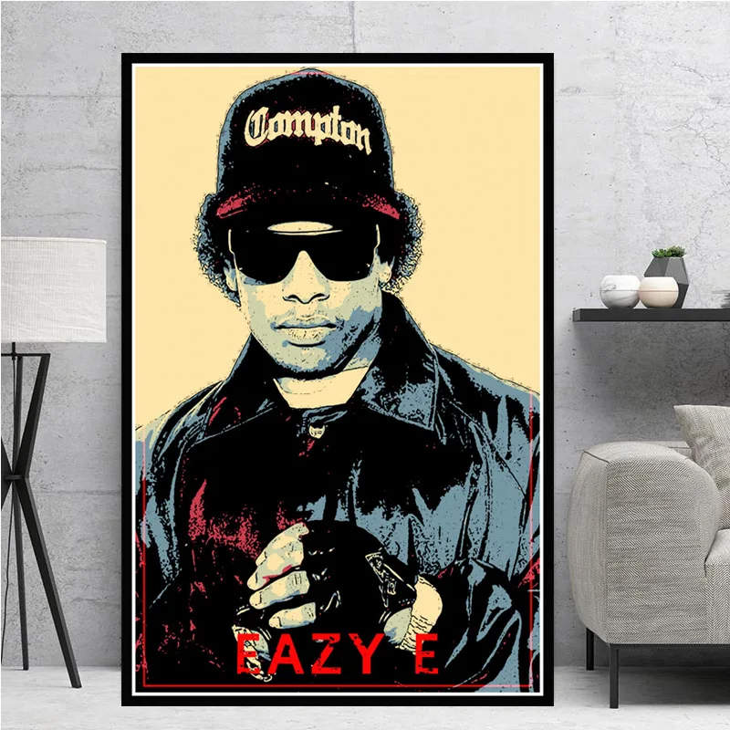 NWA хип-хоп музыкальный рэппер звезды ледяной куб Eazy-E холст постер печать
