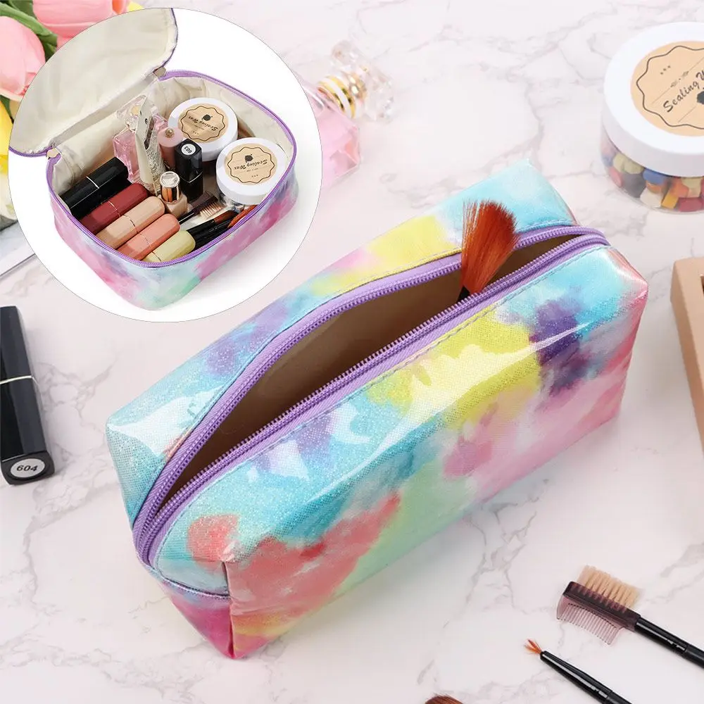 

Colors Large Capacity Water-resistant Travel Supplies Make Up Pouch Tie-dye Cosmetic Bag Colorful Toiletries Bag