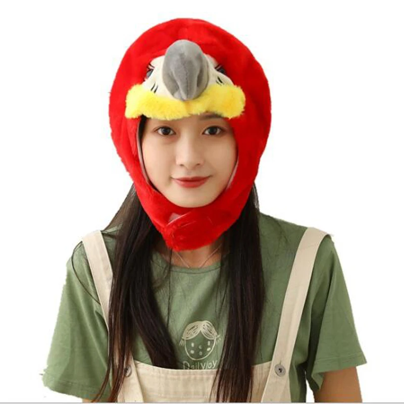 

Creative Parrot Hood Hat Plush Toy Birthday Stuffed Cap Gift