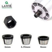 lavie 1pc 3 pcs set collet 6mm 6 35mm 8mm collets chuck engraving trimming machine electric router milling cutter accessories