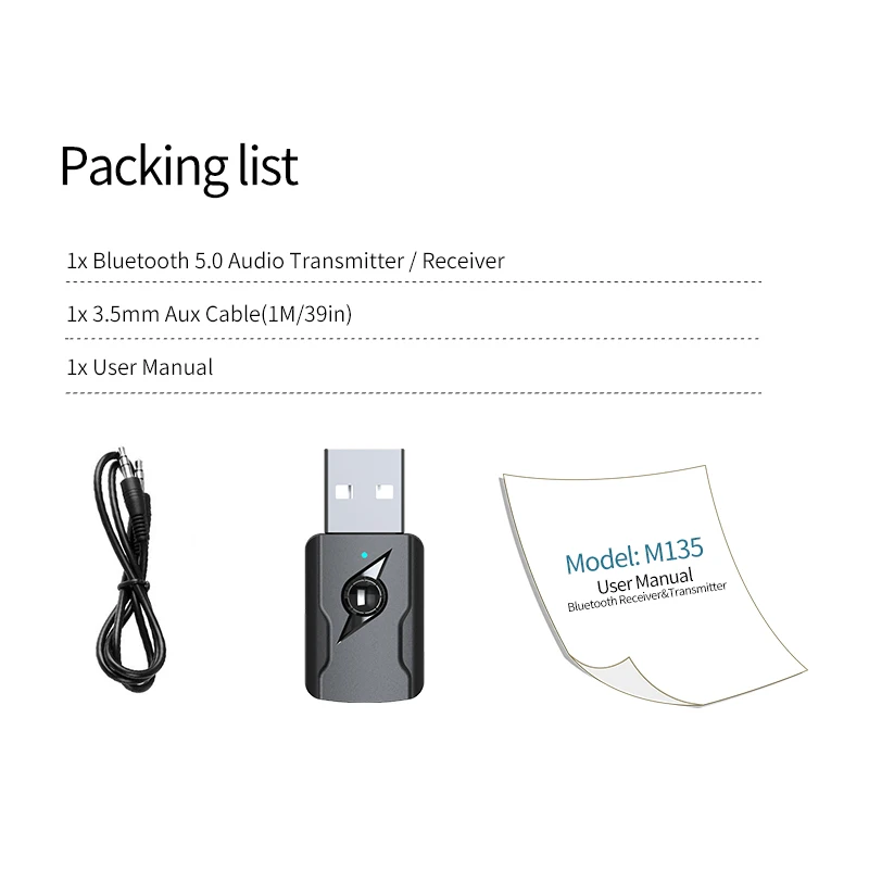 

4--1 USB- DISOUR 3,5 AUX-, , , Bluetooth 5,0, tranmbaby