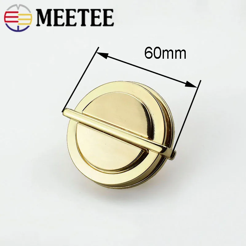 1/2 шт 60 мм круглая металлическая сумка с пряжкой женская закручивающимся замком