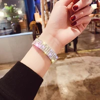 shining multi row zircon rhinestone bracelet elegant and elegant female fashion bracelet jewelry