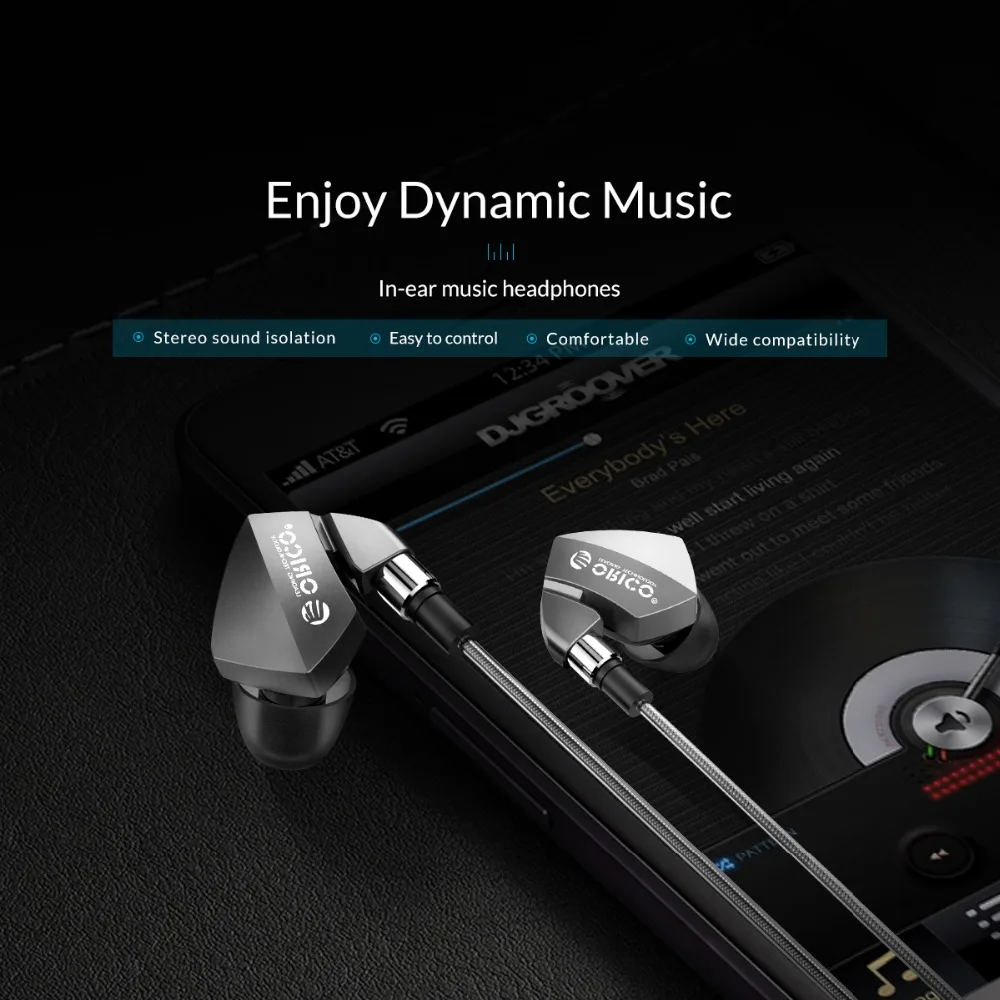 ORICO наушники водонепроницаемые с микрофоном Hifi музыкальные для iPhone Samsung Xiaomi Huawei MP4