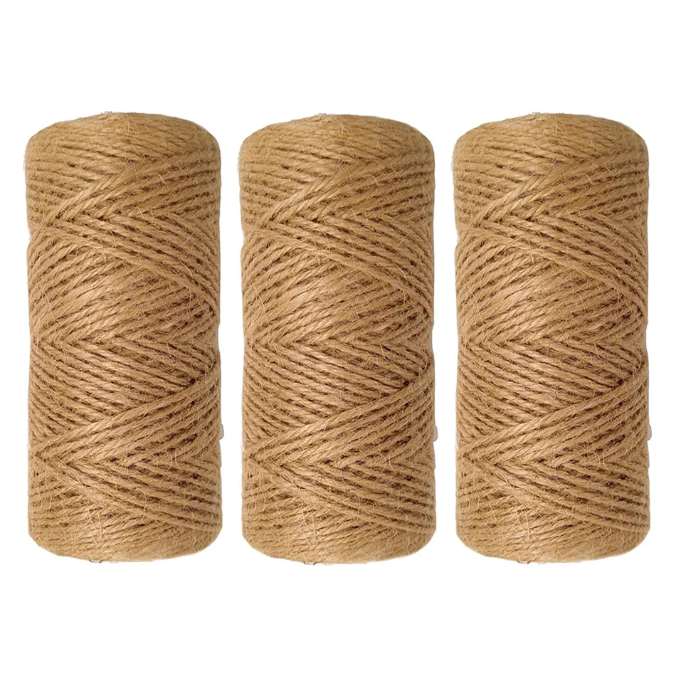 

2mm Natural Vintage Jute Cord Rope String Sewing DIY Wedding Jute Twine Thread Jute Burlap Ribbon Crafts Party Home Decoration