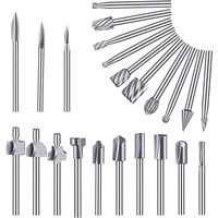 hot 23 pieces wood carving tool engraving drill accessories set 10 carbide engraving bits10 wood router bitsrotary tools