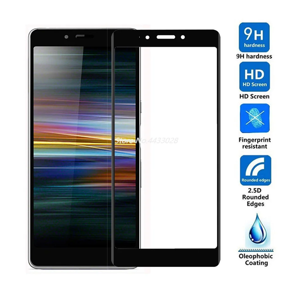 9H 6D полное клеевое Покрытие Закаленное стекло для SONY Xperia 1 10 Plus L3 Защита экрана X10 X1