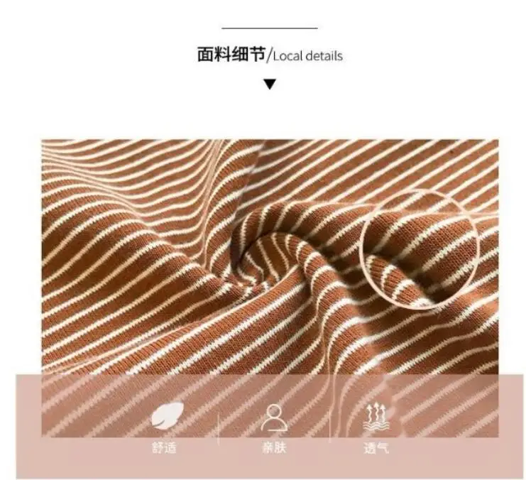 

Women Striped T Shirt Autumn Spring Cotton T-Shirts Casual Turtleneck Button Split Long Sleeve T Shirt Bottoming Tops Camisas