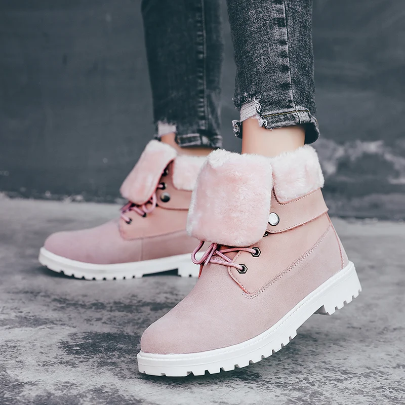 Fujin/высококачественные зимние сапоги Женские модные плюшевые теплые длинные