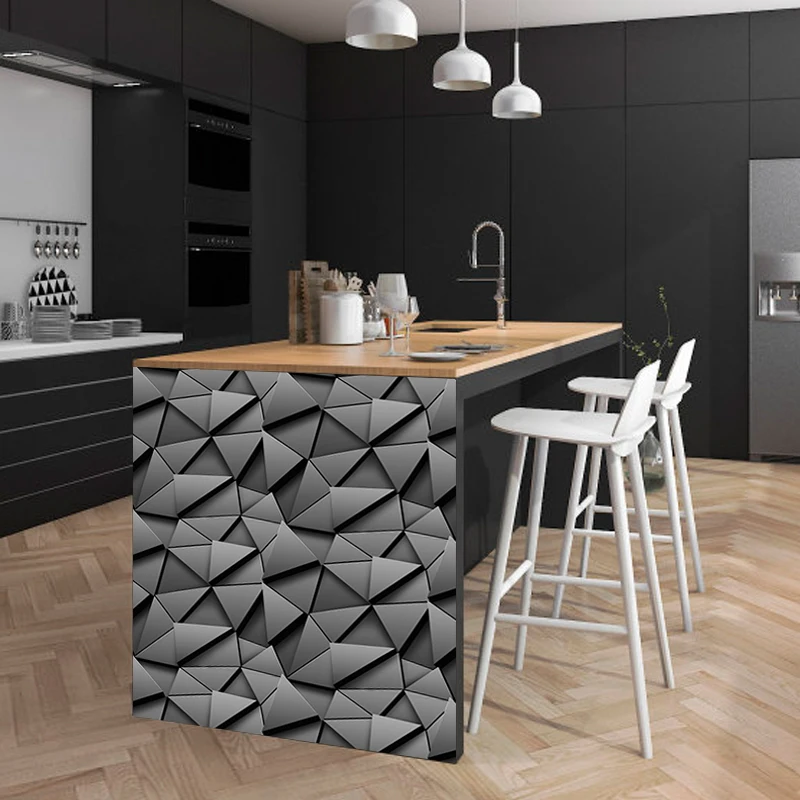 Самоклеящиеся водостойкие 3d-наклейки фотообои современные стерео черные