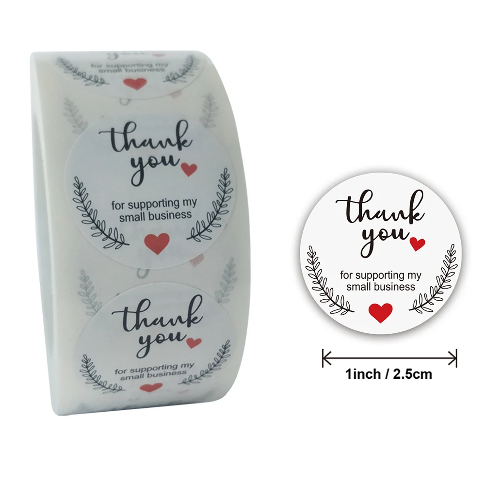 500 шт./рулон спасибо Стикеры с цветочным дизайном Цветочный принт ярлыка