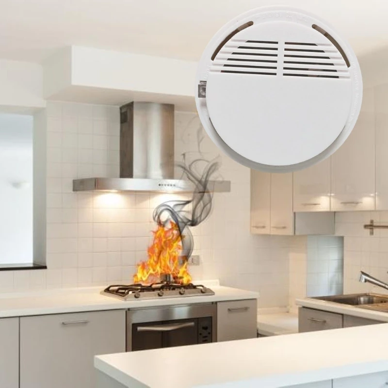 

Smart Smoke Detector Alert Gas Analyzer Alarm System Sensor Work Alarm Home