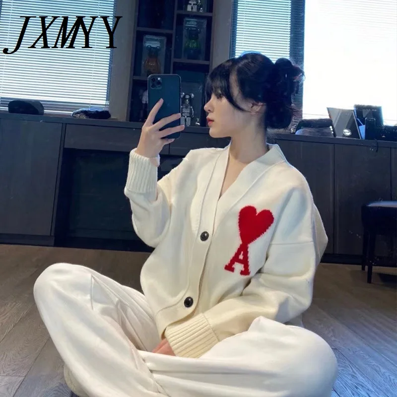 Мужской и Женский вязаный кардиган свободный свитер в Корейском стиле с длинными