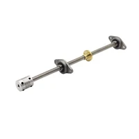 1set 3d printer cnc t8 lead screw 8mm length 100 800mm brass copper nut kfl08 bearing bracket flexible coupling 8x8