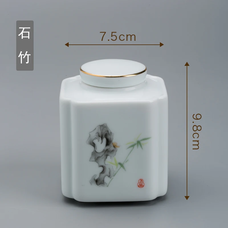 

Japanese Style Travel Tea Container Vintage Coffee Suger Tea Storage Jar Weed Smell Proof Gift Caixa De Cha Teaware BK50CY