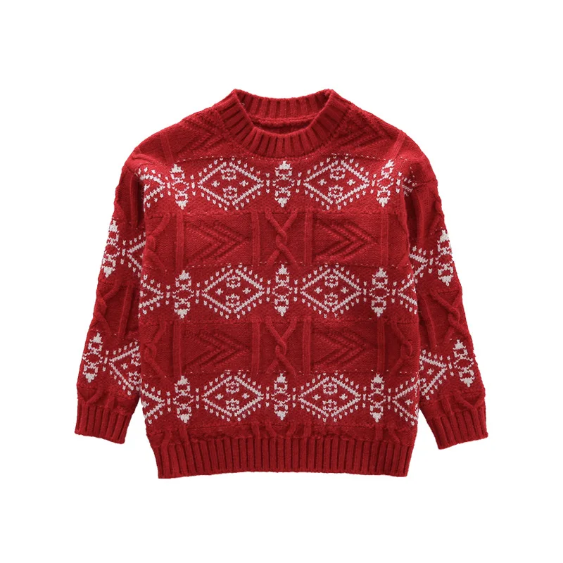 Для девочек Сезон осень-зима Милые свитера пуловеры вязаная блузка Детский
