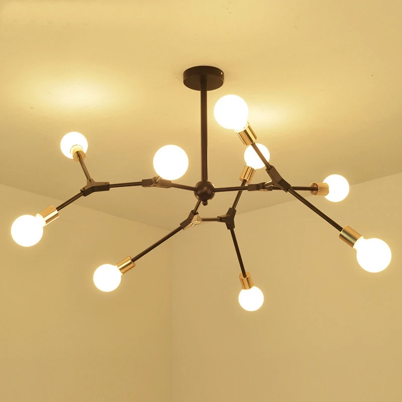 Скандинавская современная люстра Современная креативная железная Подвесная