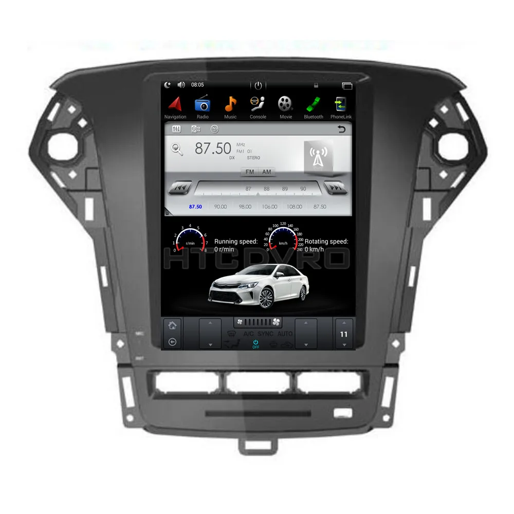 YMODVHT 10 4 дюйма Telsa стиль вертикальный экран четырехъядерный Android 7 1 2 Гб RAM