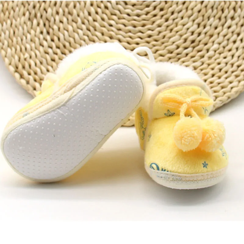 Детские ботинки зимние для новорожденных принцесс обувь малышей мягкая подошва