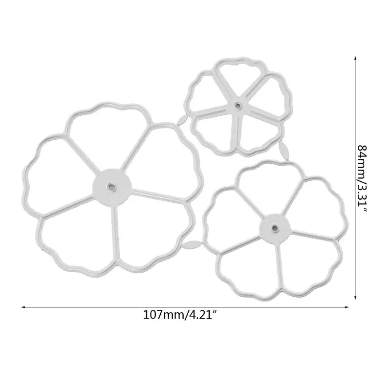 

Three Flowers Cutting Dies Stencil DIY Scrapbooking Album Stamp Paper Card Embos