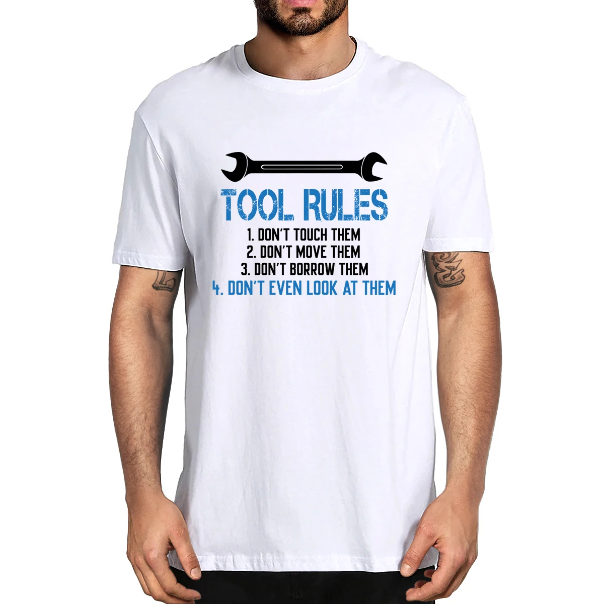 

Unisex 100% Cotton Funny Mechanic Tool Rules Auto Repair Car Mechanic Handyman Men's Novelty T-Shirt Casual Harajuku Soft Tee