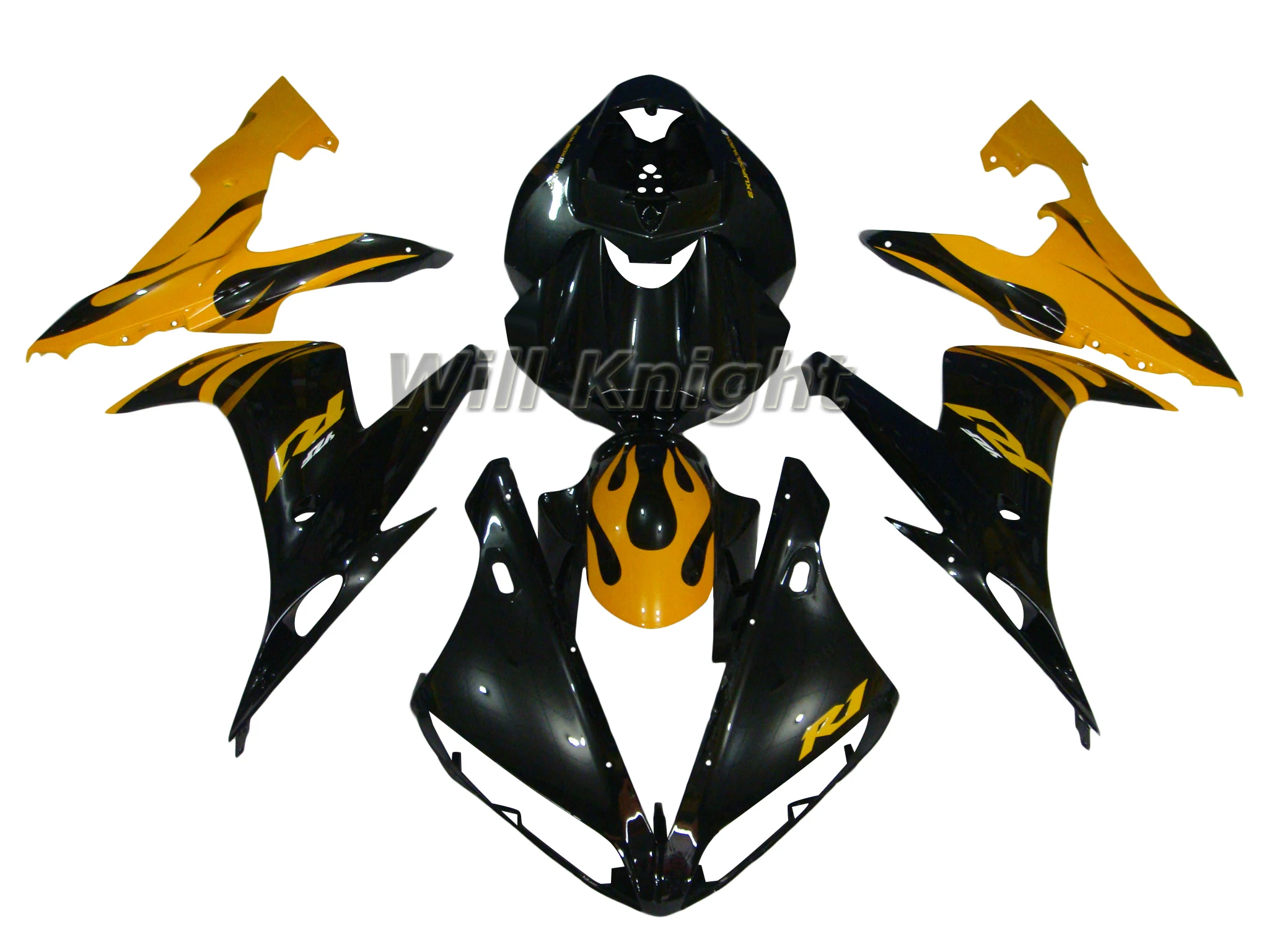 Обтекатель для Yahama YZF1000 YZF R1 2004 2005 2006 ABS корпус инжектора Глянцевая Золотая панель
