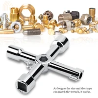 stainless steel multifunctional cross cabinet triangular key wrench electric control cabinet door water meter valve key tool