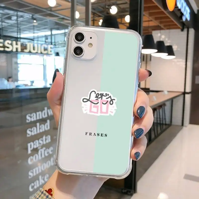 

Cortoon design funny Life Signs Phone Case Transparent for iPhone 11 12 mini pro XS MAX 8 7 6 6S Plus X 5S SE 2020 XR