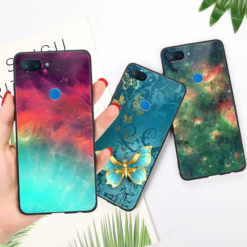 Черный чехол для Xiaomi mi 8 Lite A3 A2 Lite mi 9 SE 9T Pro Чехол-бампер Яркий глянцевый чехол из поликарбоната+ ТПУ