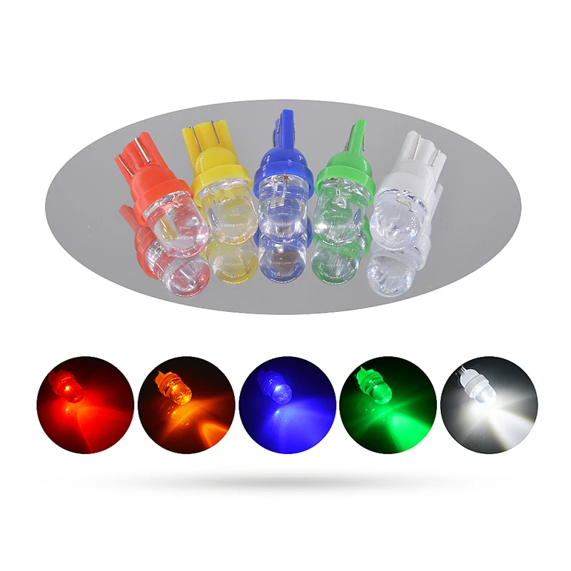 10x T10 Car LED W5W Wedge Side Light External Clearance Lights Dashboard Bulbs 194 168 501 and RGB 12V | Автомобили и мотоциклы