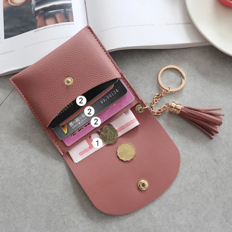 

2020 Tassel Women Wallet Small Cute Wallet Women Short Leather Women Wallets Zipper Purses Portefeuille Female Purse Clutch