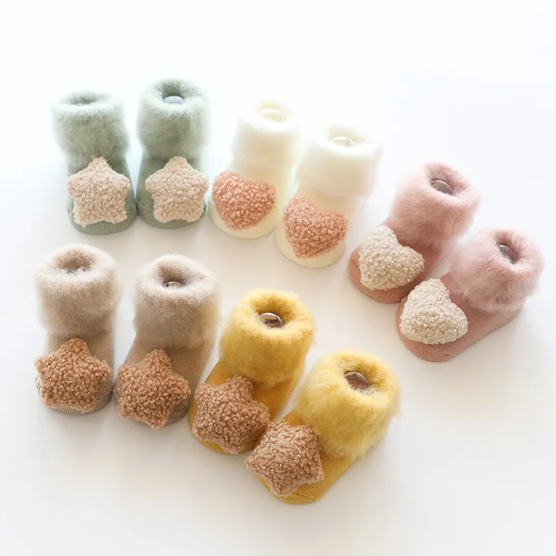 

Winter Velvet Thickening Newborn Baby Socks Toddler Baby Girls Boys Socks Anti Slip Soft Baby Socks Warm Clothes Accessories