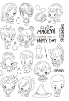 boy and girl transparent clear silicone rubber stamp seal diy scrapbooking photo album a0789