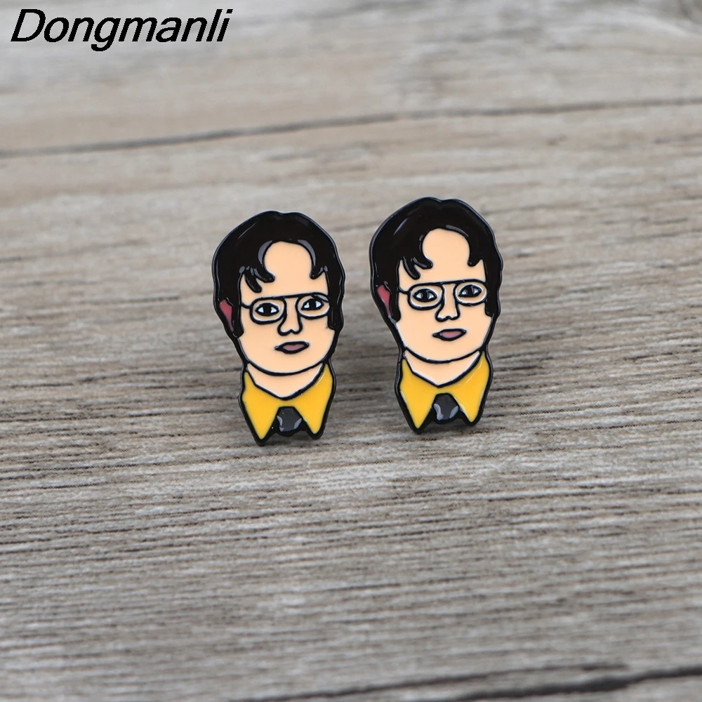 

BG411 Dongmanli 1 Pair Hot TV Show Ear Studs Kids Funny Stainless Steel Earrings For Women Enamel Jewelry Gifts For Fans