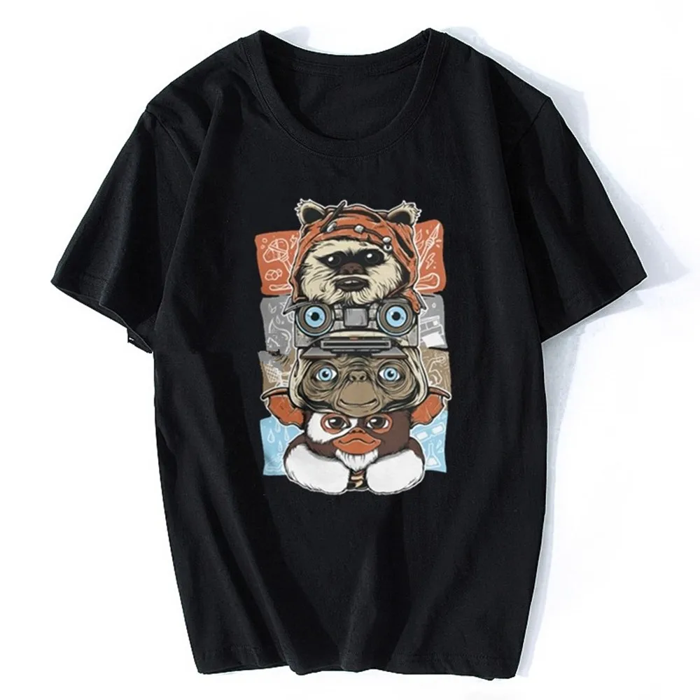 

New casual street horror Christmas movie Lcon funny hip-hop print fashion men and women punk retro style loose breathable short