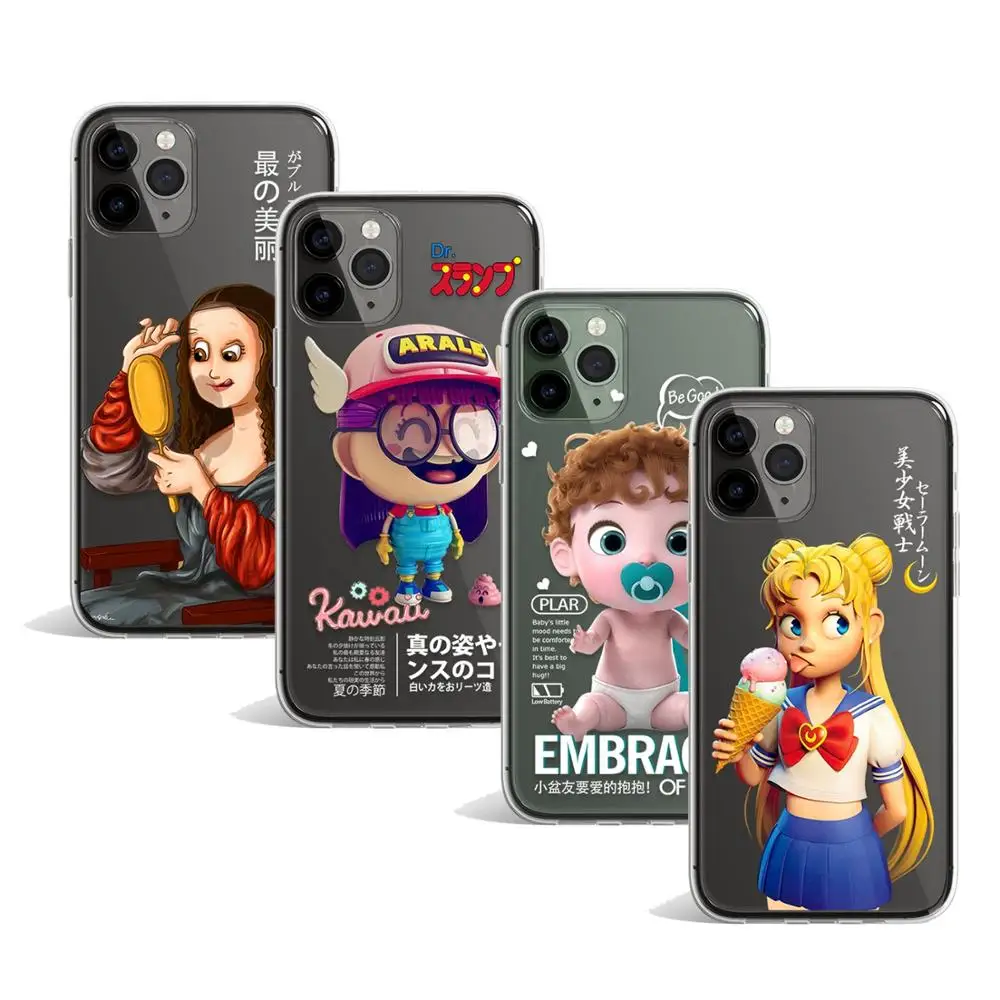 На заказ Уникальный милый мультфильм шаблон напечатанный мобильный телефон