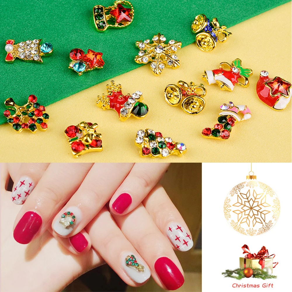 5 шт. 3D Стразы рождественские украшения для ногтей сделай сам бриллианты блеск