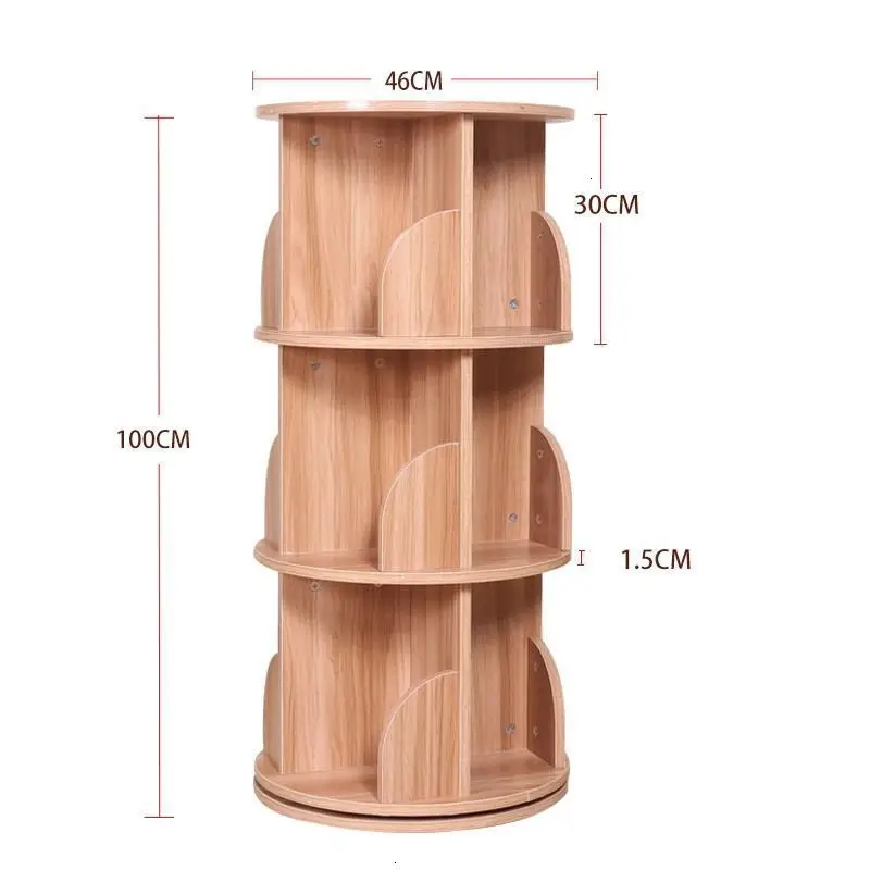 

Para Casa Vintage Display Cabinet Estanteria Madera Rotate Rotatable Rack Home Furniture Modern Librero Book Shelf Case
