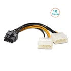 10 шт.lot2 x Molex 4pin на 8Pin PCI Express Видеокарта Pci-e ATX PSU кабель преобразователя питания-Molex в Pcie 8pin адаптер