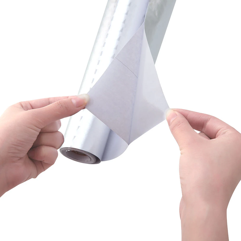 fasola transparent kitchen oil proof waterproof stickers aluminum foil kitchen stove cabinet self adhesive wall sticker free global shipping