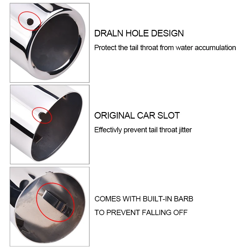 ESPEEDER для Фольксваген Гольф Битлз 2 шт. нержавеющая сталь выхлопной наконечник