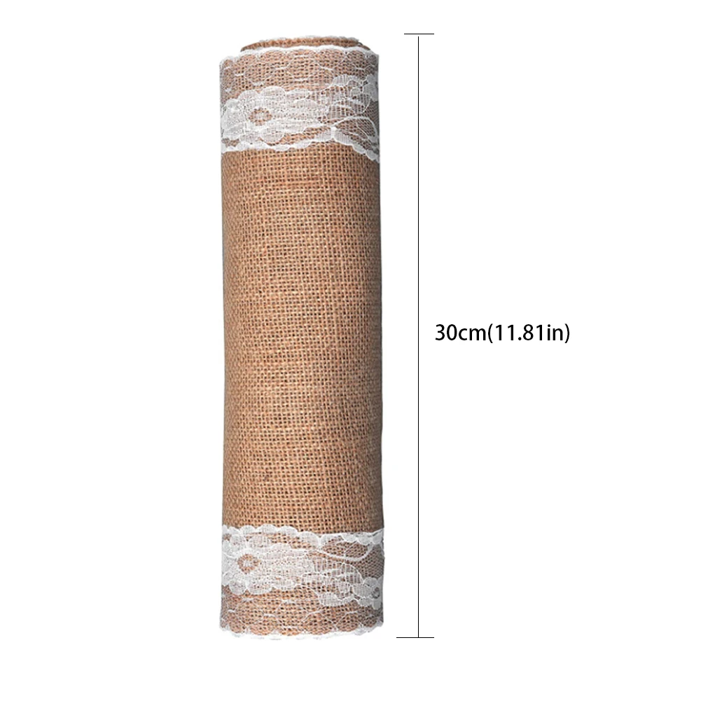 

Lace Table Runner Burlap Table Cover Linen Lace Table Runner For Rustic Country Party Kitchen Restaurant Wedding Desktop Decor